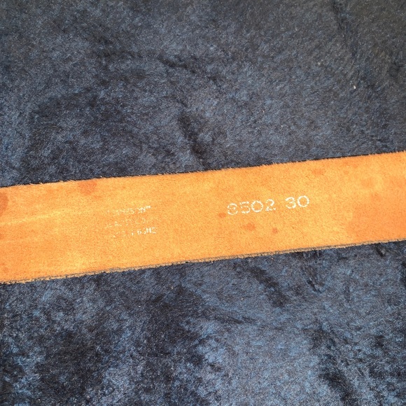 VINTAGE HANDMADE 70’s 2” WIDE TOOLED BURNISHED LEATHER BELT BOHO WESTERN HIPPIE - Picture 8 of 14